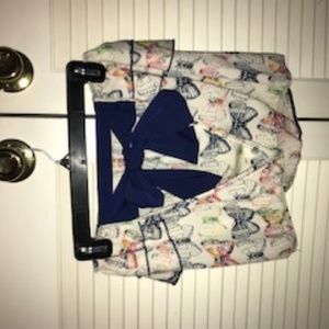 Cropped butterfly patterned top